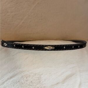 Justin Boots Brown Leather Cowboy Hat Band Silver Details Justin Pin 8”